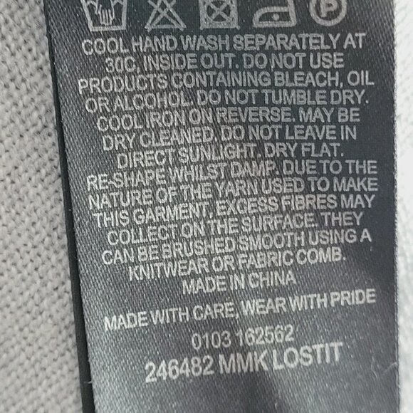 Ted Baker London Wool Blend Sweater Size 6 Quarter Zip Gray Knit Classic - Picture 5 of 9